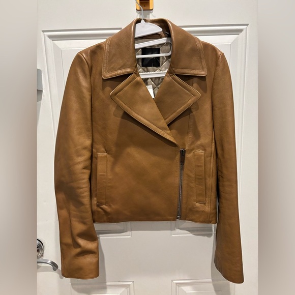 THEORY
Leather Moto Jacket In Distressed Tan - Picture 2 of 6